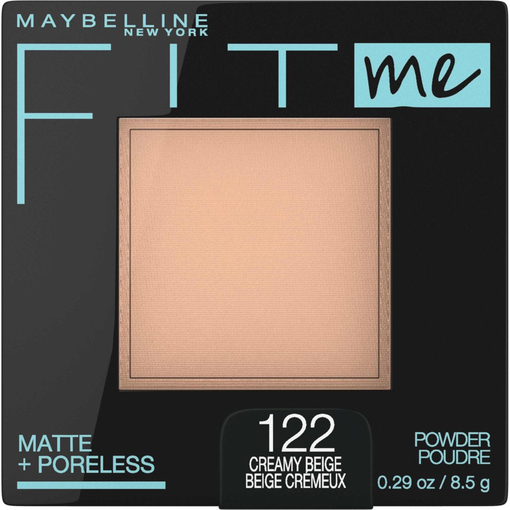 Fit Me Matte Poreless Pressed Face Powder Makeup, Creamy Beige, 0.29 Oz