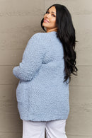 Zenana Falling For You Full Size Open Front Popcorn Cardigan - SELFTRITSS