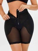 Full Size High-Waisted Lace Trim Shaping Shorts - SELFTRITSS