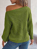Openwork Long Sleeve Sweater - SELFTRITSS