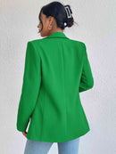 Shawl Collar Long Sleeve Blazer - SELFTRITSS