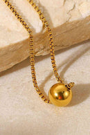 18K Gold-Plated Round Shape Pendant Necklace - SELFTRITSS