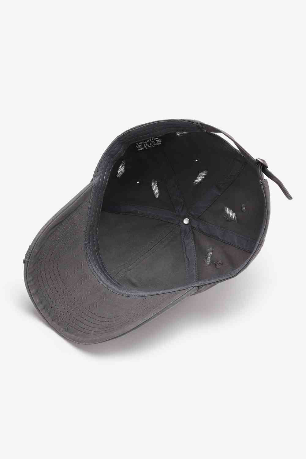 Distressed Adjustable Baseball Cap - SELFTRITSS