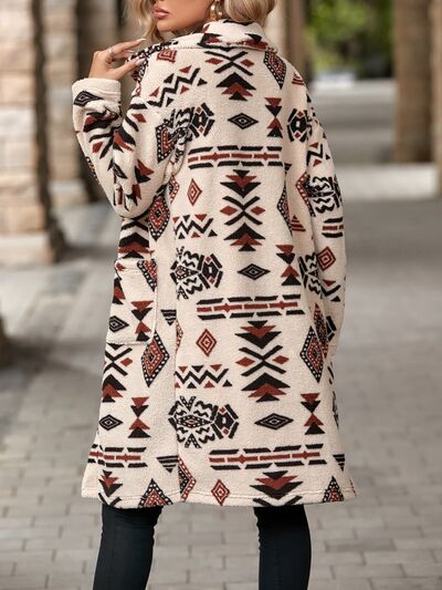 Geometric Pocketed Dropped Shoulder Coat - SELFTRITSS