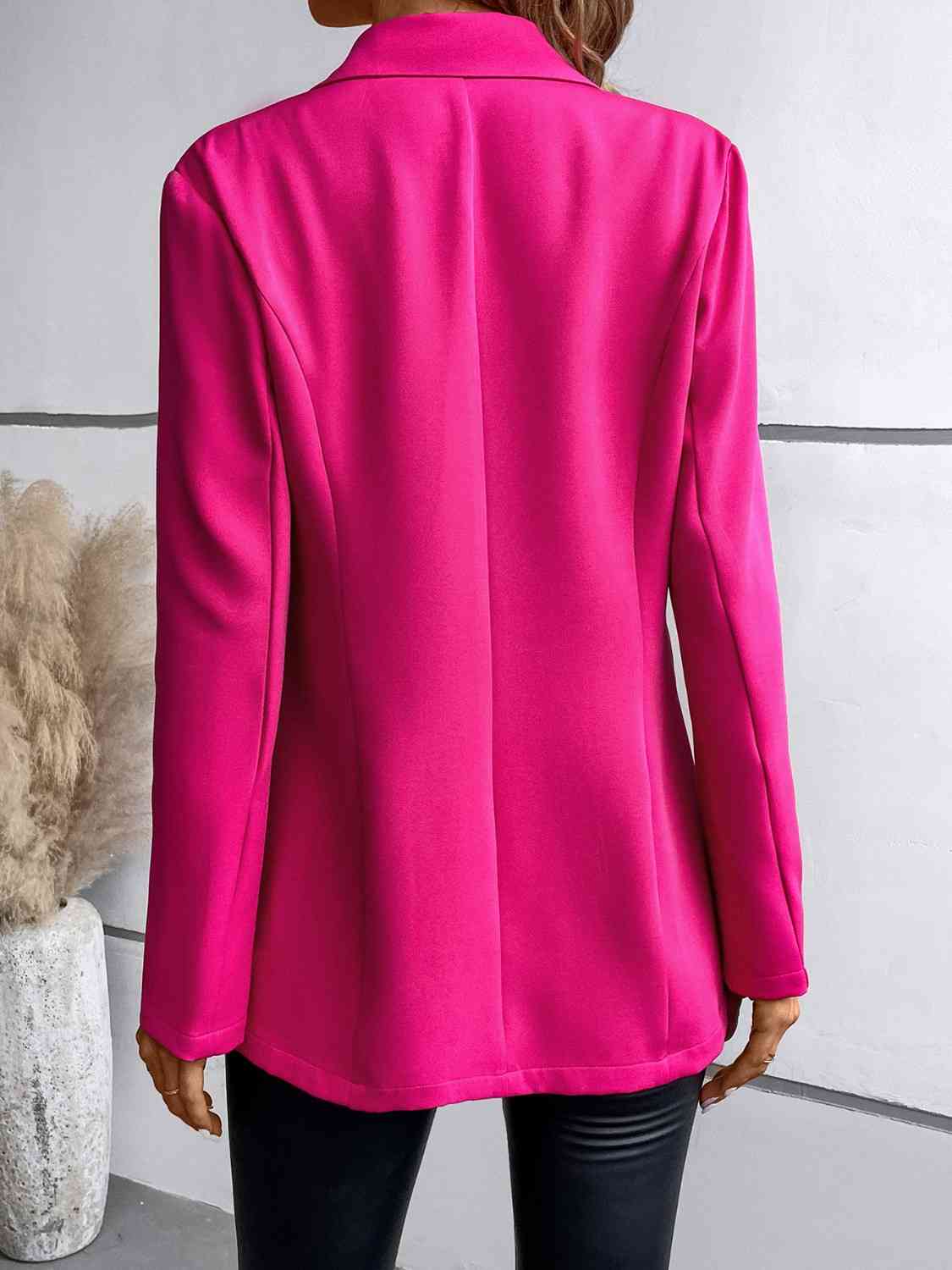 One-Button Long Sleeve Blazer - SELFTRITSS