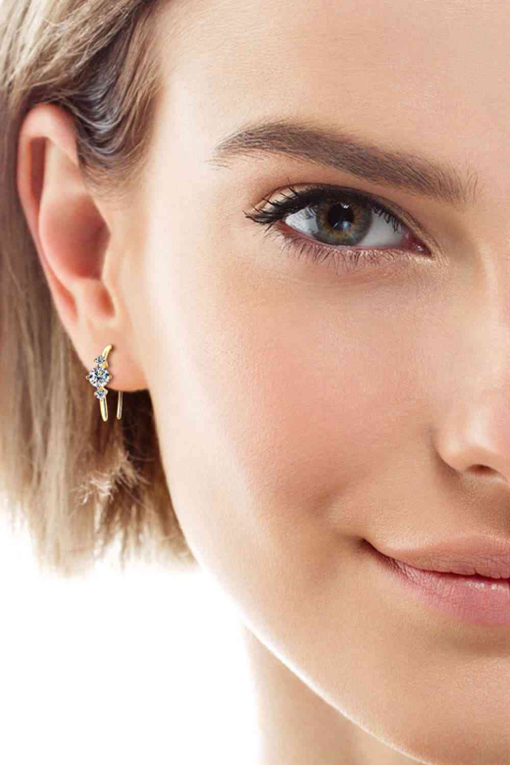 Moissanite 925 Sterling Silver Earrings - SELFTRITSS