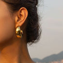 18K Gold-Plated Moon Crescent Earrings - SELFTRITSS   