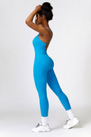 Open Back Spaghetti Strap Sports Jumpsuit - SELFTRITSS   