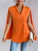 Button Up Cape Sleeve Blazer - SELFTRITSS