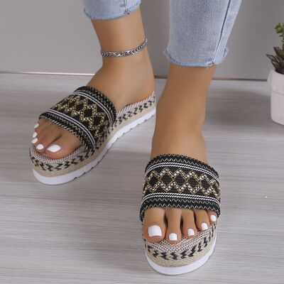 Geometric Weave Platform Sandals - SELFTRITSS