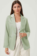 Long Sleeve Lapel Collar Blazer - SELFTRITSS   