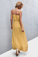 Strapless Split Maxi Dress - SELFTRITSS