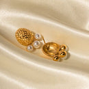 Imitation Pearl Stainless Steel Stud Earrings - SELFTRITSS