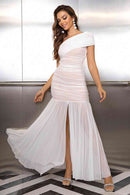 One-Shoulder Ruched Maxi Dress - SELFTRITSS