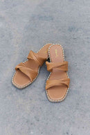 Qupid Summertime Fine Double Strap Twist Sandals - SELFTRITSS