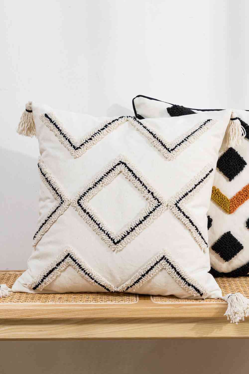 Geometric Embroidered Decorative Throw Pillow Case - SELFTRITSS   