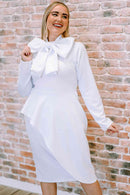 Bow Detail Long Sleeve Dress - SELFTRITSS