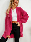 Open Front Dropped Shoulder Cardigan - SELFTRITSS