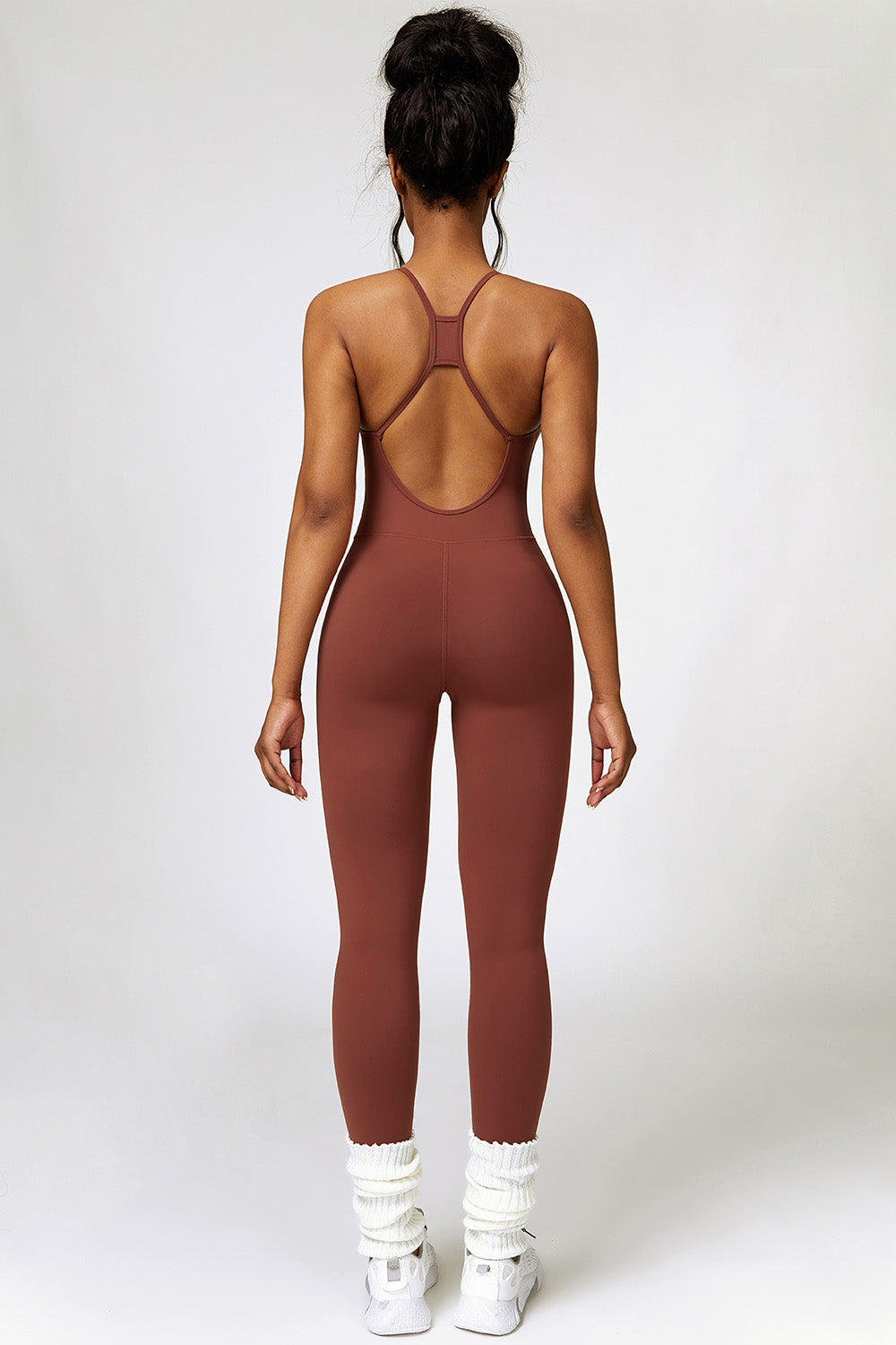 Open Back Spaghetti Strap Sports Jumpsuit - SELFTRITSS   