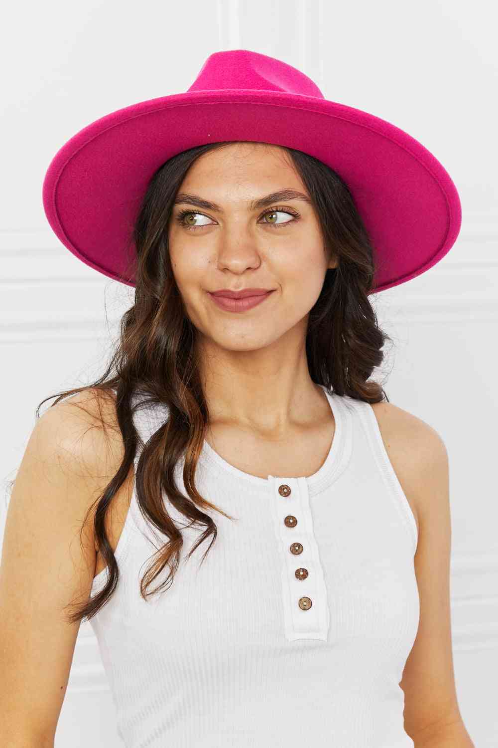 Fame Keep Your Promise Fedora Hat in Pink - SELFTRITSS