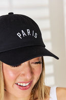 Zenana PARIS Embroidered Baseball Cap - SELFTRITSS