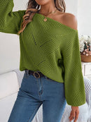Openwork Long Sleeve Sweater - SELFTRITSS