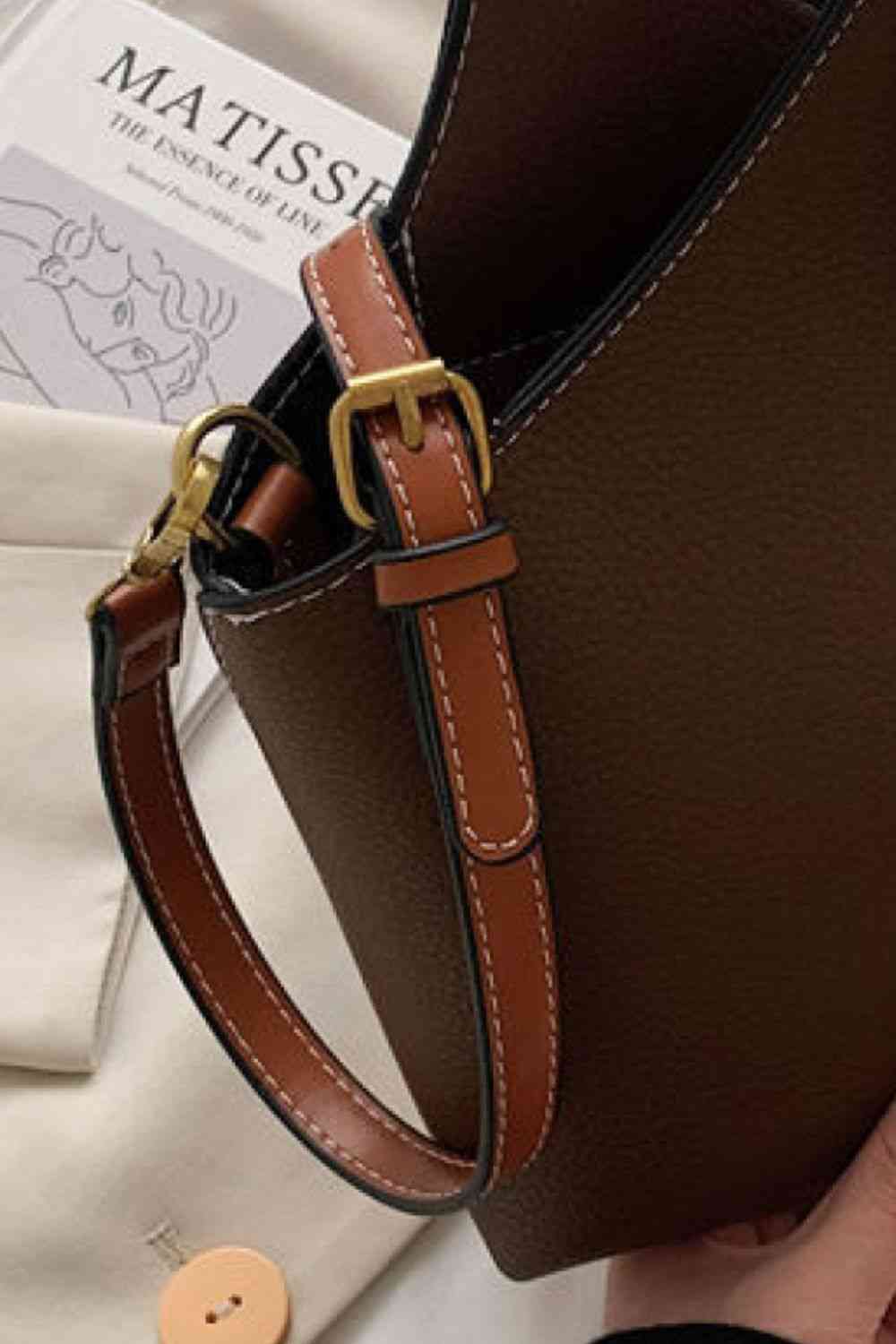 Fashion PU Leather Bucket Bag - SELFTRITSS