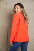 Double Take One-Button Padded-Shoulder Blazer - SELFTRITSS