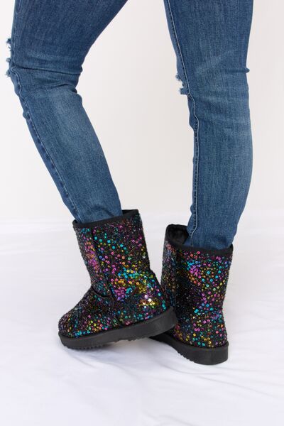 Forever Link Sequin Thermal Flat Boots - SELFTRITSS