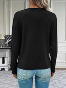 Round Neck Long Sleeve T-Shirt - SELFTRITSS   