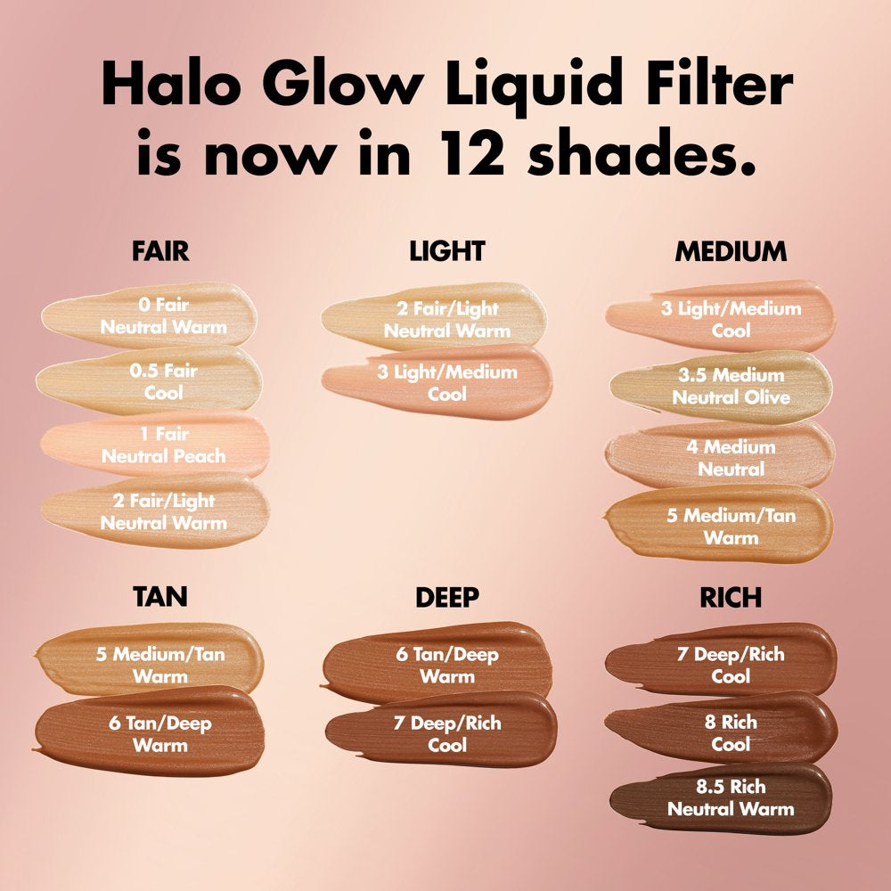 Halo Glow Liquid Filter, 4 Medium, 1.06 Fl Oz