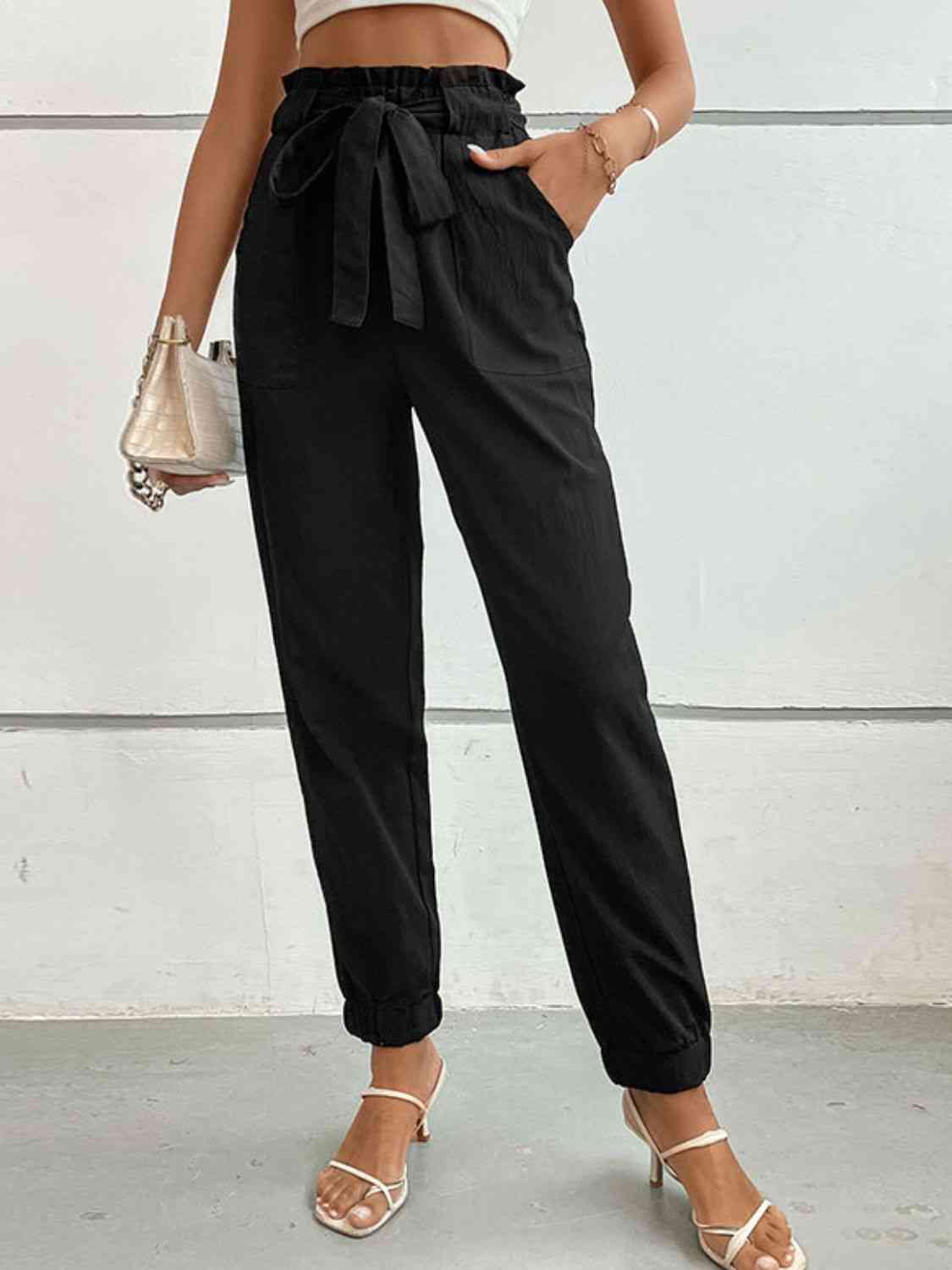 Tie Front Long Pants - SELFTRITSS