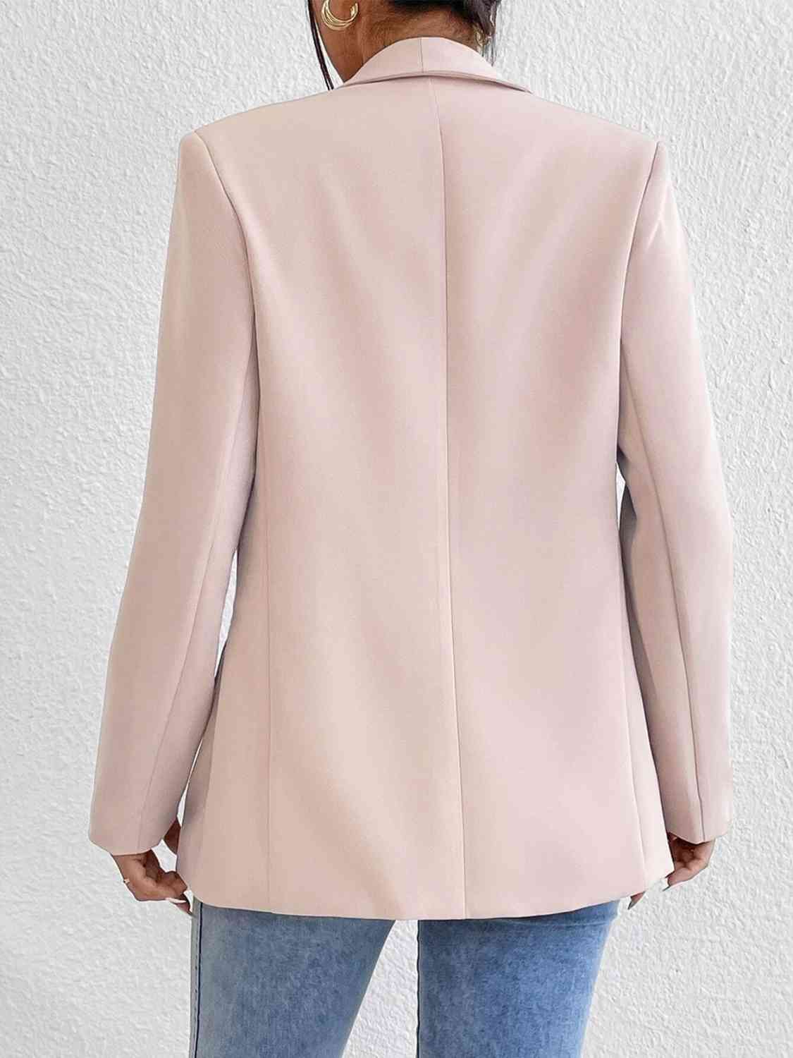 Shawl Collar Long Sleeve Blazer - SELFTRITSS