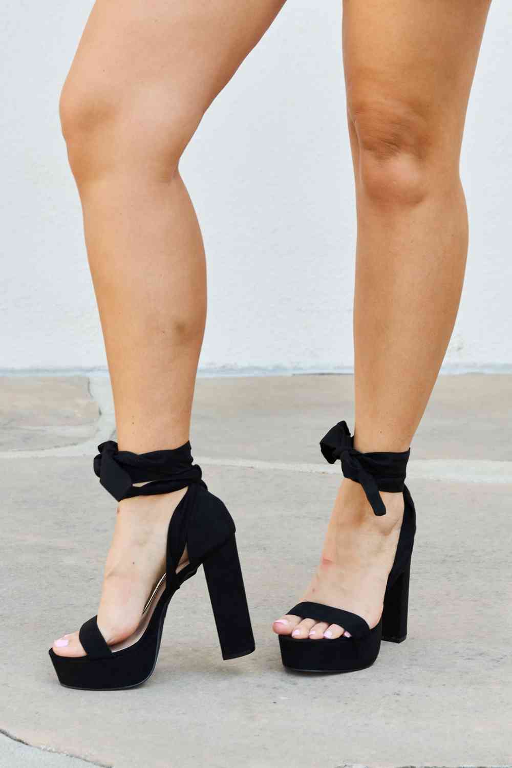 Legend Footwear Never Look Back Lace Up Heels - SELFTRITSS
