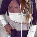 Color Block  Drawstring Hooded Sweater - SELFTRITSS   