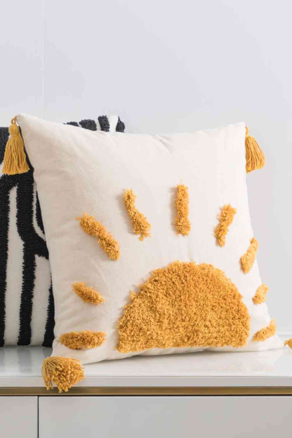 Sun Graphic Tassel Decorative Throw Pillow Case - SELFTRITSS   