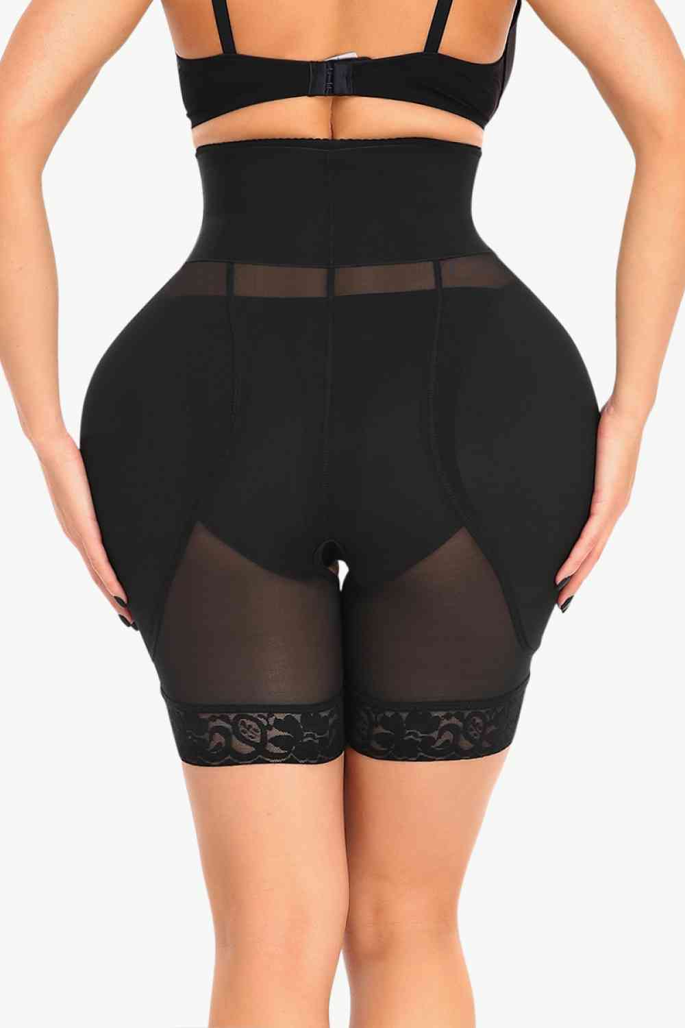 Full Size Breathable Lace Trim Shaping Shorts - SELFTRITSS
