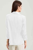 Ruched Open Front Blazer - SELFTRITSS