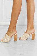 Qupid Freshly Picked Twist Peep Toe Block Heel Mule - SELFTRITSS   