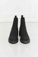 MMShoes Work For It Matte Lug Sole Chelsea Boots in Black - SELFTRITSS