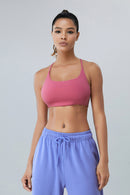 Crisscross Spaghetti Strap Active Bra - SELFTRITSS   