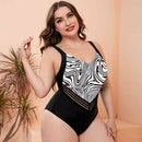 Full Size Printed Sleeveless One-Piece Swimsuit - SELFTRITSS