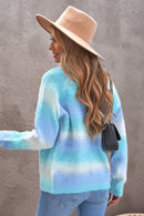 Woven Right Tie-Dye Cable-Knit Raglan Sleeve Open Front Cardigan - SELFTRITSS