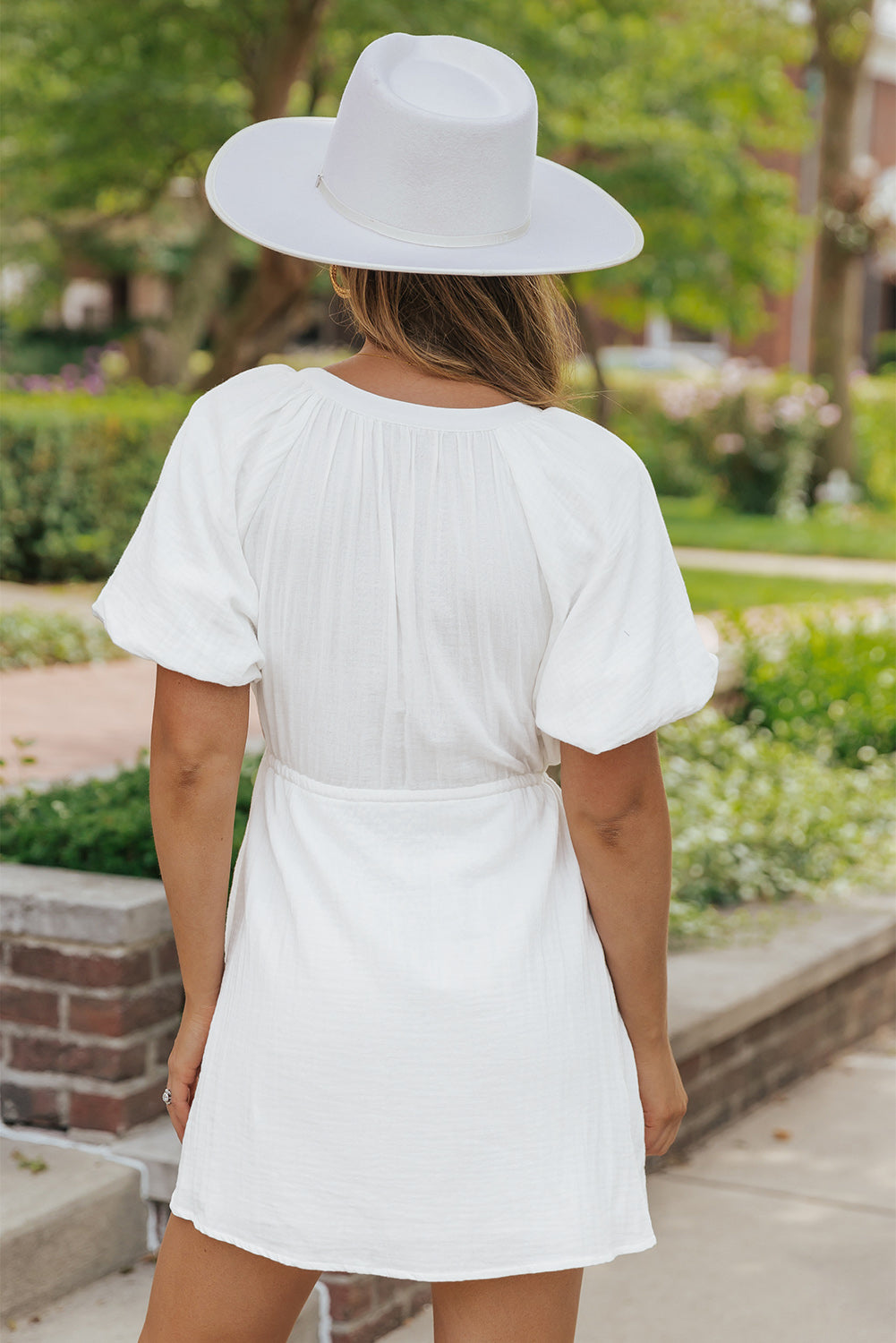 Short Sleeve Mini Dress with Pockets - SELFTRITSS