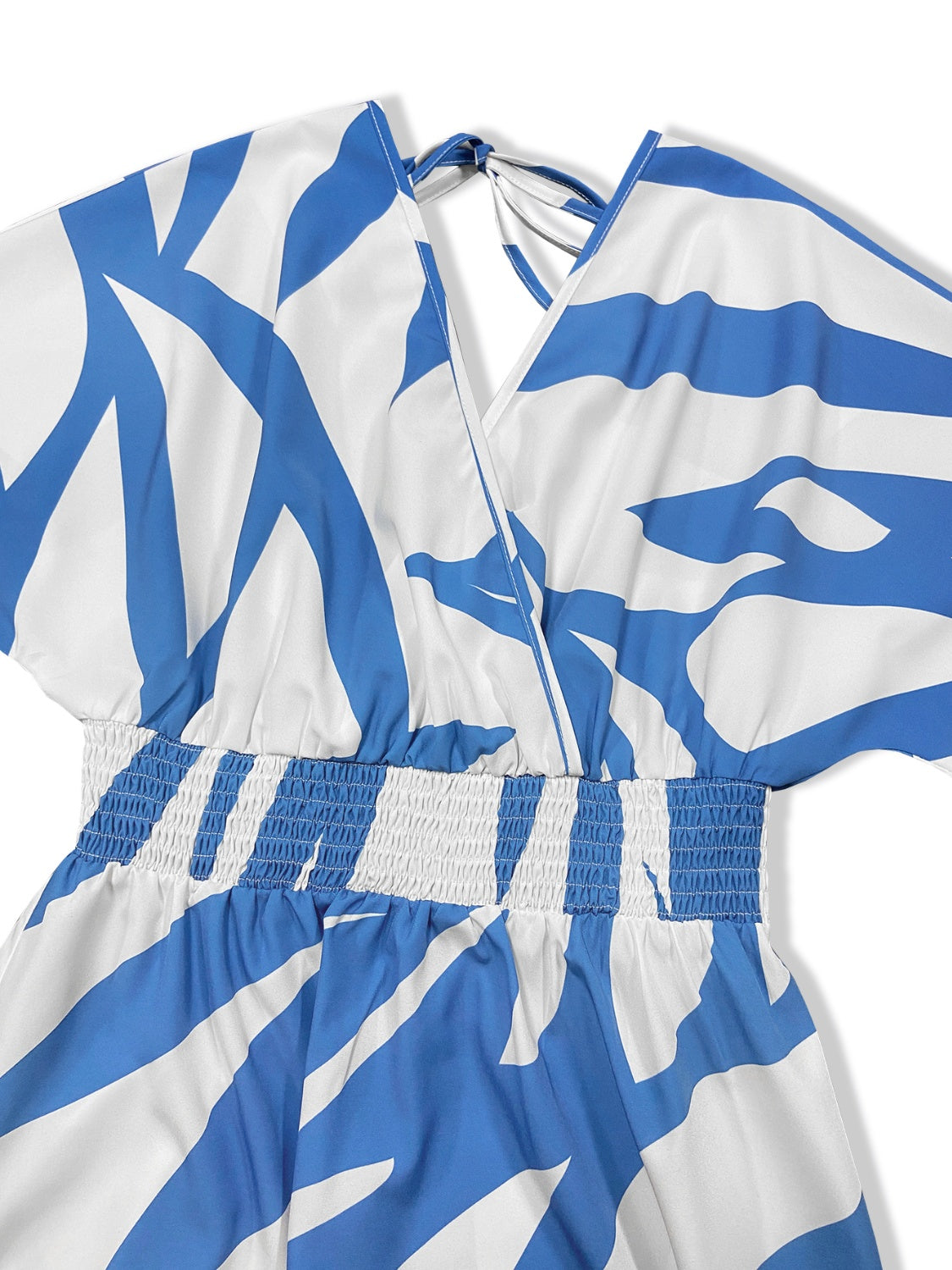 Slit Printed Surplice Maxi Dress - SELFTRITSS