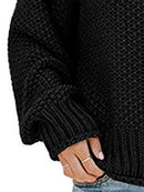 Turtleneck Dropped Shoulder Sweater - SELFTRITSS