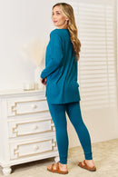 Zenana Lazy Days Full Size Long Sleeve Top and Leggings Set - SELFTRITSS