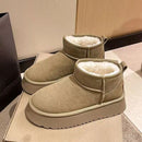 Fleece Lined Chunky Platform Mini Boots - SELFTRITSS   