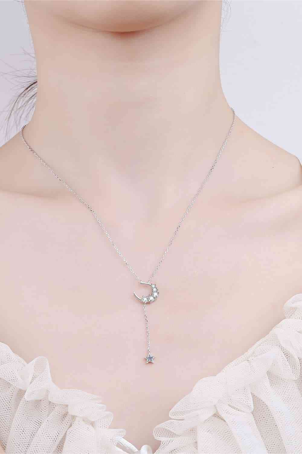 Star & Moon Moissanite Necklace - SELFTRITSS