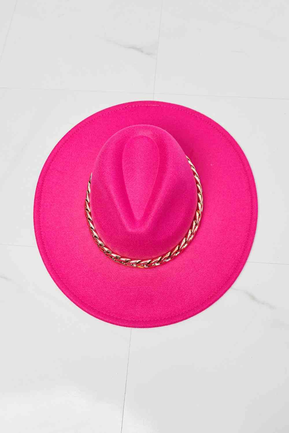 Fame Keep Your Promise Fedora Hat in Pink - SELFTRITSS